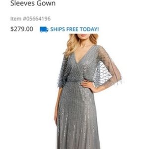 Adrianna Papell EMBELLISHED KIMONO SLEEVE EVENING